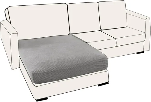 Vista 37 de UNBBRRL Fundas de cojín de asiento para sofá, elásticas, funda de cojín individual para sofá, fundas de cojín para sofá, fundas de héroe protegen