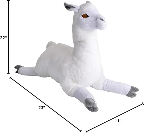 Vista 2 de Wild Republic Ecokins Jumbo Llama, animal de peluche, 30 pulgadas, regalo para niños, juguete de peluche, hecho de botellas de agua recicladas