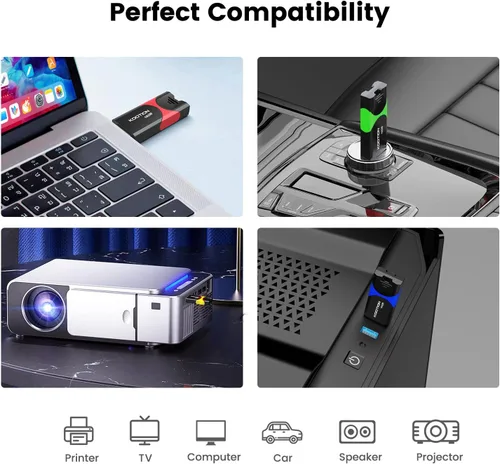 Vista 5 de Unidad flash USB 3.0 KOOTION 10 Pack 16GB 16G Unidad flash USB 3.0 retráctil con indicador LED de alta velocidad para almacenamiento y transferencia
