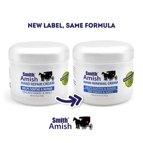Vista 2 de Smith Amish Crema reparadora de manos tarro de 4.5 onzas más bálsamo labial orgánico de menta.