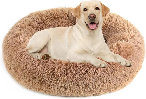 Vista 42 de NOYAL Cama Calmante en Forma de Rosquilla para Perros Pequeños a Medianos y Gatos - Cama de Mascotas de Felpa Sintética Anti-Ansiedad con Funda