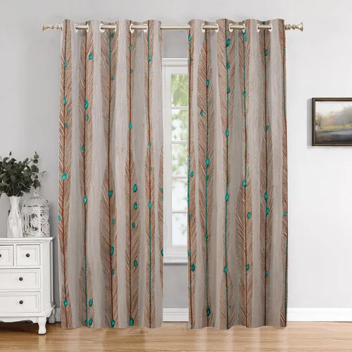 Vista 153 de Maritime Ocean Blackout Tier Curtains, Anchors Nautical Art Half Window Drapes for Kitchen with Rod Pocket,Room Darkening 2 Pack 26X24 Inches