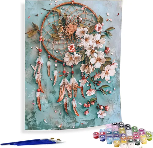 Vista 9 de Diymood Pintura por números para adultos, gatos, pintura al óleo, pintura acrílica abstracta por números, kits para adultos principiantes