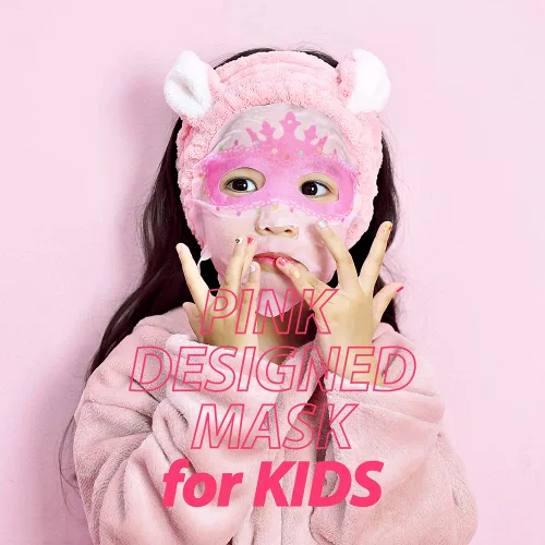 Vista 4 de peach and Máscara facial para niños, cuidado de la piel para niños, kit de día de spa para niñas, regalo perfecto para niñas de 6 a 8 años, paquete