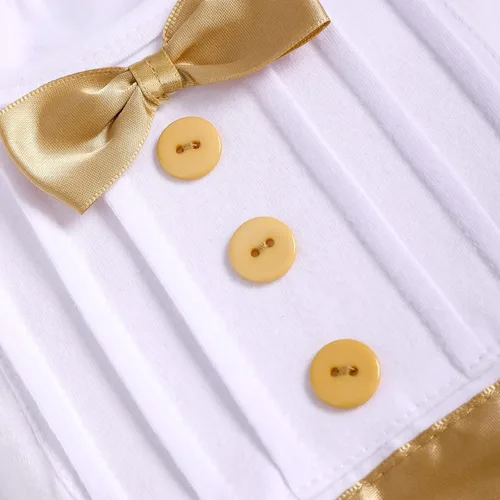 Vista 6 de Conjunto de ropa de 2 piezas para bautizo de bebé y niño, con tirantes, para boda, esmoquin y caballero