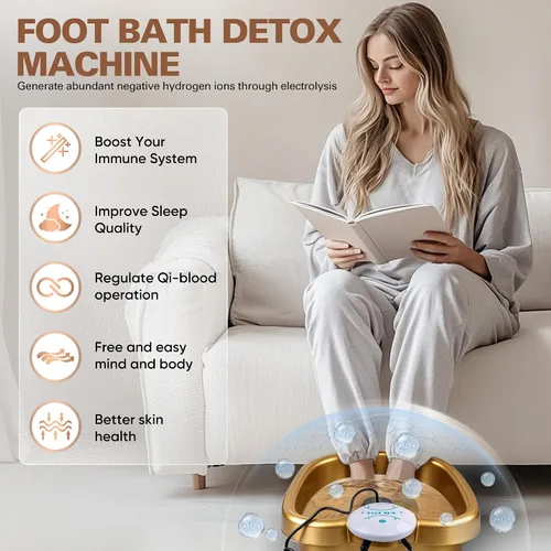 Vista 2 de Ionic Foot Bath Detox Machine - Suitable for Home Use, Home Salon-Level Spa Detox Machine, Healthy Detoxification, with Foot Bath, Array * 2