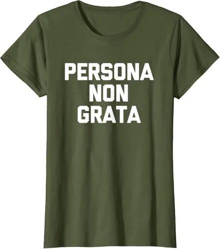 Vista 49 de Persona Non Grata - Divertida camiseta sarcástica con frase sarcástica, Negro