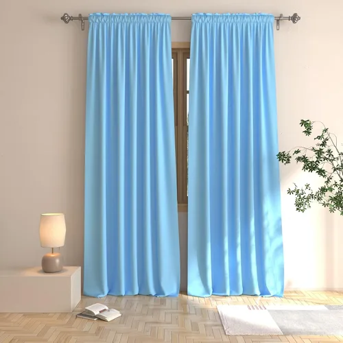 Vista 39 de UPOPO Cortinas beige de 45 pulgadas de largo para oscurecer la habitación, paneles de cortina para ventana, bolsillo para cortinero, cortinas