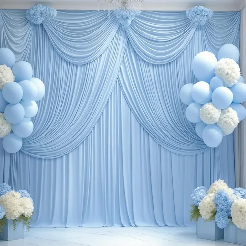 Vista 45 de Paneles de cortinas de fondo negras de 10 pies x 10 pies para fiestas, fiestas de cumpleaños, sin arrugas, cortinas de telón de fondo de tela