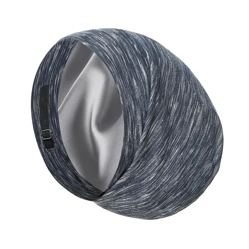 Vista 6 de Gorro de satén con forro de seda, cubierta ajustable para el cabello para mujeres y hombres, gorro de noche para el cuidado de pacientes