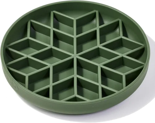 Vista 35 de OHMO Slow Feeder Dog Bowl, 5.9" Lick Mat for Dogs, Diamond, Camo Green verde (camo green)