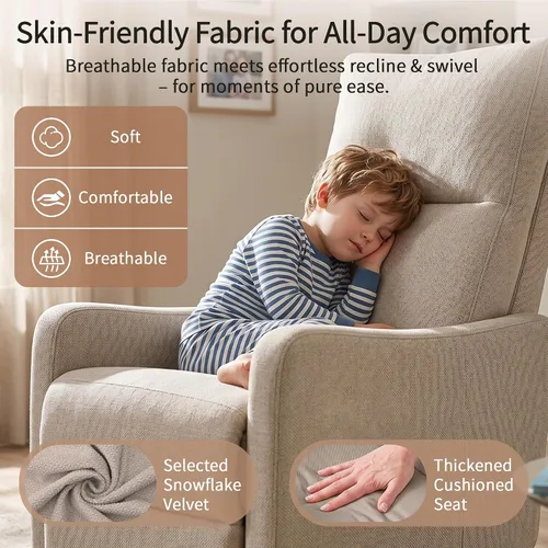 Vista 7 de Silla reclinable giratoria de pequeña potencia para guardería, sala de Marrón