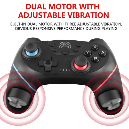 Vista 4 de Upgraded Wireless Controller for Switch/Lite/OLED/Switch 2 Pro Controller for Switch Remote Joystick Gamepad Supports Wake up, Gyro Axis, Turbo