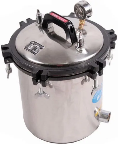 Vista 3 de Esterilizador de vapor eléctrico con autoclave con calefacción, 4.7 galones (18L), recipiente a presión de carcasa de acero inoxidable