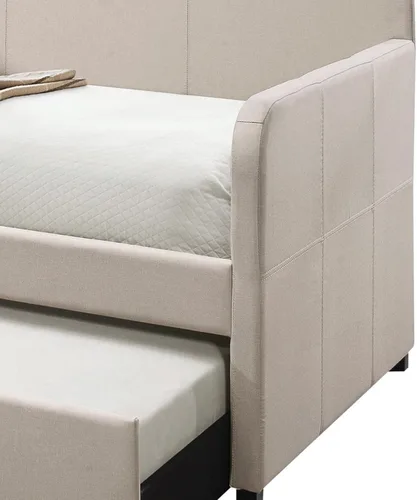 Vista 4 de Acme Sofá cama totalmente tapizado con sofá cama nido de tamaño individual, sala de estar, cama de invitados, dormitorio, no requiere somier