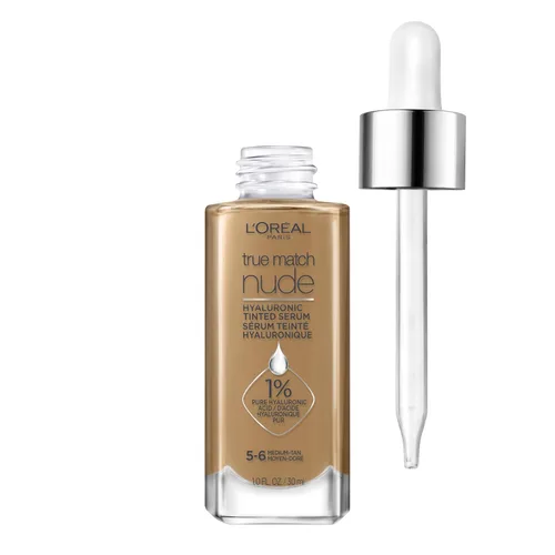 Vista 14 de L'Oreal Paris True Match Nude Hyaluronic Tinted Serum Foundation con 1% de ácido hialurónico, Cool Deep 7.5-8.5, 1 onza líquida