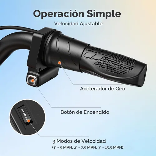Vista 6 de MileRocket1 36V 300W - Bicicleta eléctrica para niños (doble juego de bicicletas)