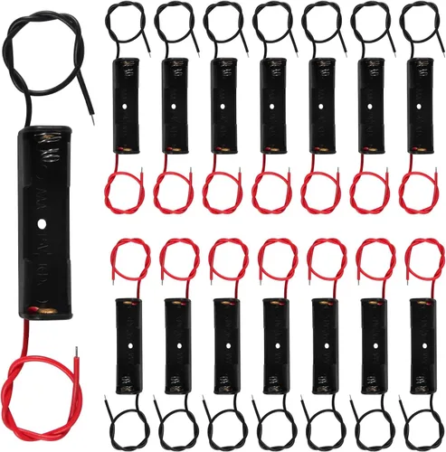 Vista 16 de 3 unids 2 AA titular de la batería USB hembra Socket 2 AA caja de batería titular con cubierta e interruptor de encendido/apagado