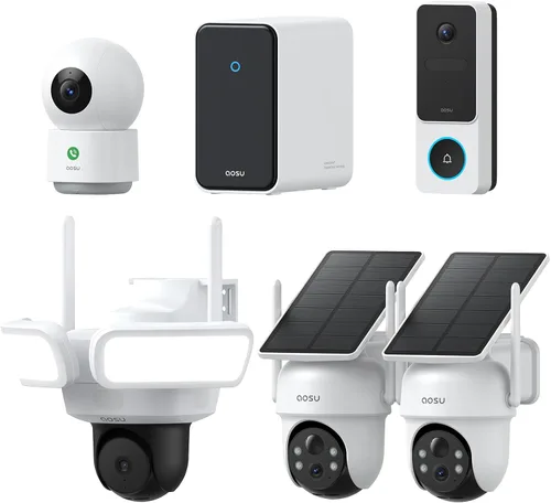 Vista 10 de aosu Total-Watch Classic AI Suite, cámara de seguridad solar 3K