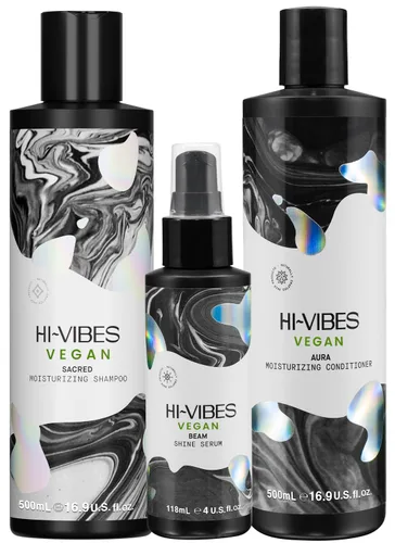 Vista 12 de MOEHAIR Hi-Vibes Champú y acondicionador de aceite de argán Infundido con aceites de aguacate, girasol y coco Limpia y nutre el cabello Juego