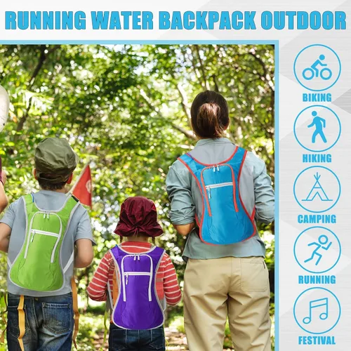 Vista 6 de Chunful Mochila de hidratación con vejiga de agua de 2 L, mochila de hidratación ligera para mujeres y adolescentes, mochila de agua al aire libre