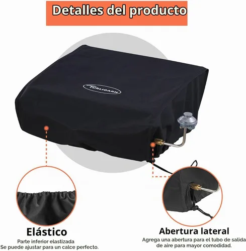 Vista 3 de Cubierta para parrilla Blackstone de 17 pulgadas de alta resistencia, tela Oxford 600D impermeable, cubierta protectora impermeable compatible