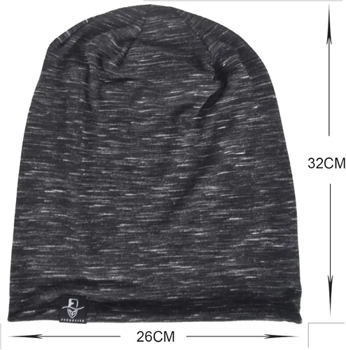 Vista 4 de VECRY Hombres Slouch Hollow Beanie Thin Summer Cap Skullcap