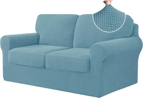 Vista 34 de CHUN YI Fundas para sofá de 7 piezas, lavables, fundas elásticas para sofá de 3 cojines con respaldo y fundas de cojín separados, protector