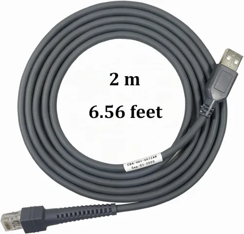Vista 5 de Cable USB para escáner de código de barras Symbol Zebra Motorola, cable USB a RJ45, CBA-U01-S07ZAR LS2208-SR DS2208 DS8178 LS1203 LS4208 DS4208