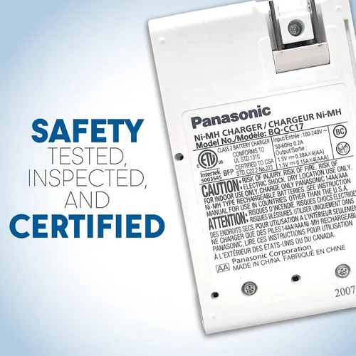 Vista 6 de Cargador de batería Panasonic Advanced celda Individual con Eneloop ciclo de 2100 pilas recargables AA Paquete de potencia Blanco