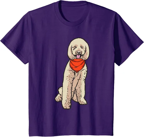 Vista 3 de Goldendoodle perro playera, niños 12, Púrpura