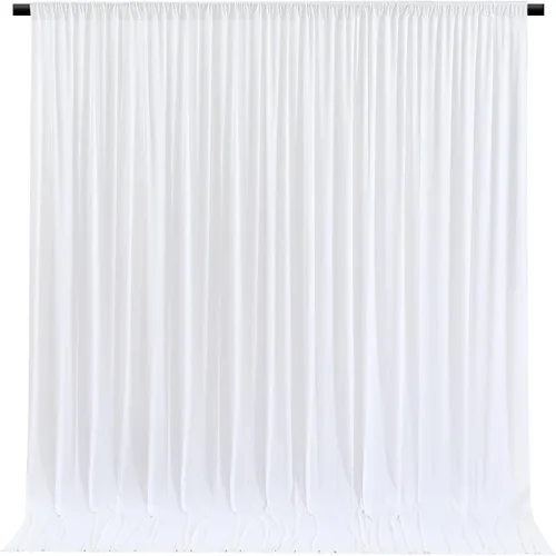 Vista 31 de Cortinas de Fondo Beige - Cortinas de Poliéster Sin Arrugas para Fotografía, Cortinas de Fondo para Fiestas, para Decoraciones de Baby Shower