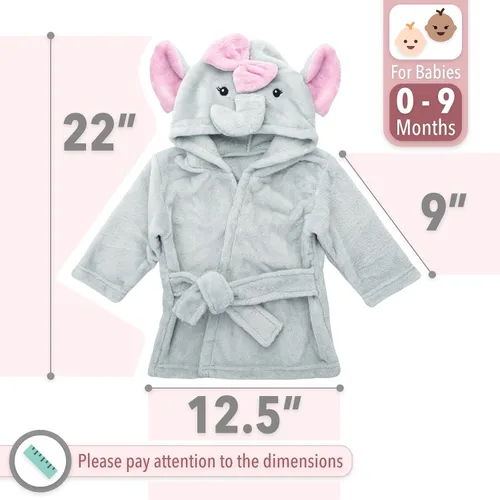 Vista 2 de Mr. Pen - Bata de felpa para bebé, unisex, de 0 a 9 meses, bata de felpa para bebé
