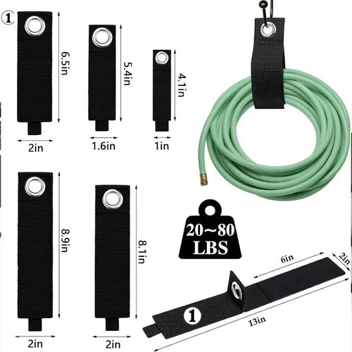 Vista 3 de Zkptops Organizador de cables de extensión, correas de almacenamiento resistentes, correas de gancho y bucle, accesorios de almacenamiento
