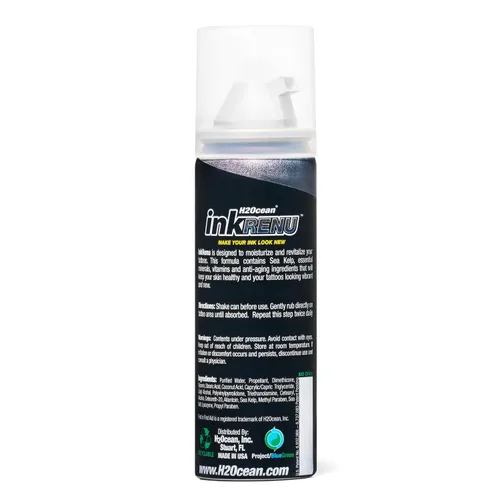 Vista 9 de H2Ocean InkRenu - Espuma hidratante para tatuajes que mejora el color, abrillantador, potenciador e hidratante para el cuidado del tatuaje, loción