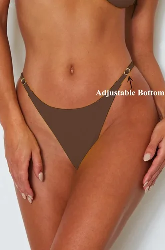 Vista 3 de Bikini sexy de dos piezas, con tirantes dobles, para mujer, traje de baño en triángulo