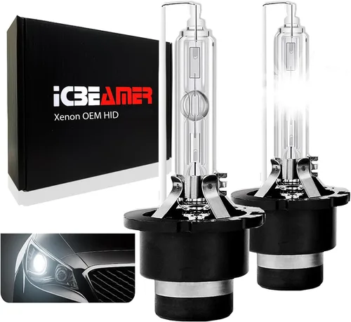 Vista 9 de ICBEAMER 10000K D1R D1C D1S Xenon HID Reemplazo directo Reemplazar bombillas de luz baja para faros delanteros de fábrica OEM [Color: azul]