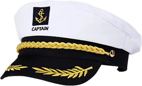 Vista 9 de TENDYCOCO Gorra de capitán de yate bordada de capitán marinero 8.9 x 6 x 3.5