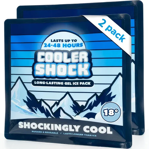 Vista 16 de Cooler Shock - Bolsas de hielo reutilizables para enfriadores - Paquetes de congelador fríos de larga duración para enfriadores y loncheras - Bolsas