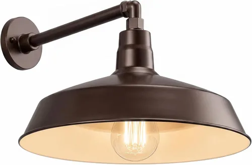 Vista 19 de 17 pulgadas. RLM Warehouse - Pantalla con brazo de cuello de cisne y bombilla Led A19 5000K de 9W