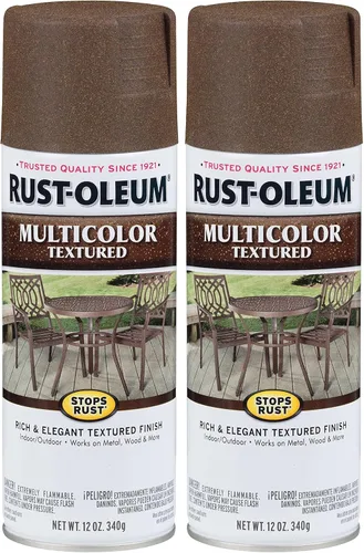 Vista 20 de Rust-Oleum 223525 Stops Rust Pintura en Aerosol Texturizada Multicolor, 12 oz, Hierro Envejecido Hierro añejado