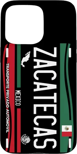 Vista 30 de Placa de matrícula Zacatecas para iPhone 13 Pro Max, Zacatecas México, funda Zacatecas