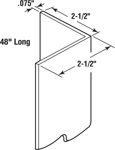 Vista 13 de Prime-Line MP10069 - Protector de esquina de vinilo, blanco, 2-3/8 x 48 pulgadas, protectores de esquina de vinilo duraderos, fácil de instalar