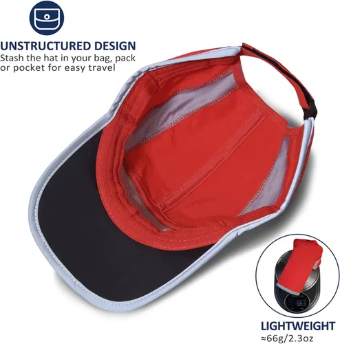 Vista 4 de GADIEMKENSD Sombrero reflectante plegable para exteriores, diseño sin estructura, protección solar UPF 50+, sombreros deportivos para mujeres