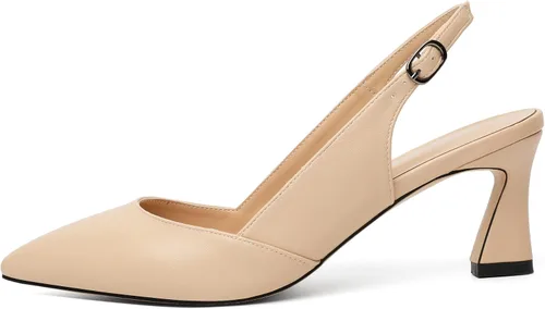 Vista 2 de Joseywade Sandalias de tacón bajo para mujer con tacón de gatito, sandalias de tacón de 2.5 pulgadas, zapatos de vestir con recorte de punta cerrada