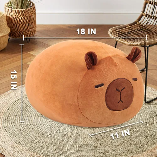 Vista 5 de Wepop Capybara - Peluche de 20 pulgadas, lindo peluche de Capybara, almohadas de peluche, regalos para niños, adultos, niños y niñas
