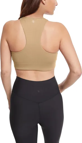Vista 4 de Sage Activewear Sujetador deportivo de yoga y yoga para mujer que absorbe la humedad, sin alambres, elástico y con cremallera frontal