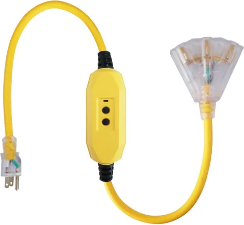 Vista 29 de EP Cable de extensión de 3 pies, 12/3 SJTW 3 tomas de corriente eléctrica Negro