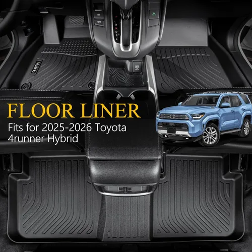 Vista 12 de Tapetes de piso para todo clima y forro de carga con respaldo para Chevrolet Suburban de 7 asientos 2021-2025 / GMC Yukon XL de 7 asientos
