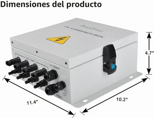 Vista 6 de Caja combinadora fotovoltaica de 4 cuerdas con fusible de corriente nominal de 15 A, caja de metal Surge Protective Device and 50A Air Circuit